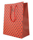 लाल अनुकूलित कागज बैग क्रिसमस उपहार बैग लाल रस्सी / प्यारा मुद्रित के साथ