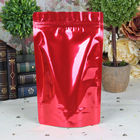 पन्नी टुकड़े टुकड़े में प्लास्टिक पाउच पैकेजिंग सम्मानित Mylar ज़िपलॉक बैग लाल Mylar जिपर बैग