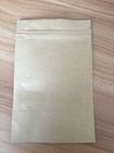 स्वनिर्धारित पेपर बैग फ्लैट क्राफ्ट पेपर लाइनेड पन्नी तीन साइड सील टॉप ज़िप लॉक बैग