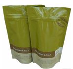 खाद्य ग्रेड जिपर शीर्ष के साथ चाय पैकेजिंग के लिए एल्यूमीनियम पन्नी प्लास्टिक बैग खड़े हो जाओ