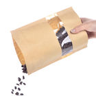 बीन, कैंडी, ब्रेड, कॉफ़ी के लिए स्पष्ट खिड़की के साथ खाद्य ग्रेड क्राफ्ट पेपर बैग