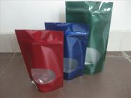 एल्यूमीनियम पन्नी फाड़ना स्टैंड अप बैग, स्पष्ट खिड़की चाय / कॉफी पैकेजिंग