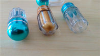 ब्लू अष्टकोणीय आकार स्पष्ट प्लास्टिक की गोली की बोतलें खाली दवा की बोतलें