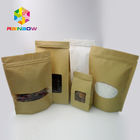 अनुकूलित टिन टाई कॉफी resealable क्राफ्ट पेपर बैग / 3 साइड सील पाउच