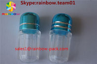 बिक्री के लिए प्लास्टिक की गोली की बोतलें कैप्सुल कंटेनर डिक के आकार की बोतल नीले कैप्सूल कंटेनर हेक्सागोनल और अष्टकोणीय आकार