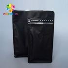 मैट ब्लैक कॉफ़ी बैग वाल्व के साथ थोक ब्लॉक बॉटम कॉफ़ी बैग / फ्लैट बॉटम बैग 12oz 250g कॉफ़ी बीन के लिए