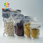 पीईटी / पीई एल्यूमीनियम पन्नी थैली पैकेजिंग स्पष्ट धातुई पन्नी स्टैंड अप ज़िपलॉक बैग