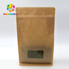 खाद्य पैकेजिंग के लिए विंडो क्राफ्ट पेपर बैग जिपर शीर्ष सील अनुकूलित रंग