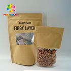 खाद्य पैकेजिंग के लिए विंडो क्राफ्ट पेपर बैग जिपर शीर्ष सील अनुकूलित रंग