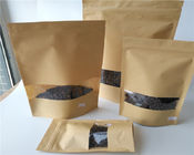 पाउडर / कैंडी / कॉफी के लिए फ्रंट साइड क्लियर अनुकूलित पेपर बैग