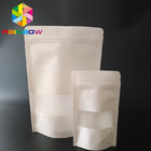 दूध प्रोटीन पाउडर के लिए पाउच व्हाइट क्राफ्ट पेपर बैग पैकेजिंग डॉय पैक जिपर लॉक स्टैंड