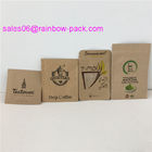 पीई लेपित ज़िपलॉक पैकिंग बैग पेपर पाउच कॉफी / चाय / नाश्ते के लिए अनुकूलित आकार क्राफ्ट बैग