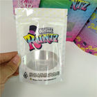 खाद्य खरपतवार प्लास्टिक पाउच पैकेजिंग कस्टम मुद्रित स्टैंड गुलाबी स्टैंड बैग गर्मी सील