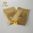 मैट क्रॉसी के लिए मैट ग्लॉसी जिपलॉक प्लास्टिक बैग्स पैकेजिंग मेटालिक गोल्ड फॉयल सैशे