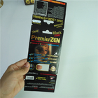 पुरुष बढ़ाने कैप्सूल के लिए प्रीमियर ज़ेन ब्लिस्टर पैक पैकेजिंग धातुई सिल्वर पेपर कार्ड