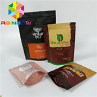 हीट सील खाद्य प्लास्टिक पाउच पैकेजिंग Resealable कॉफी बैग अनुकूलित आकार