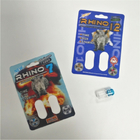 टिकाऊ राइनो प्लास्टिक ब्लिस्टर पैकेजिंग 3 डी लेंटिकुलर कार्ड पुरुष कोटेड पेपर सामग्री