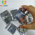 होलोग्राम पन्नी पाउच पैकेजिंग हीट सील स्टार फ्लैश Mylar प्लास्टिक तीन साइड सील जिपर बैग