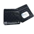 मैट ब्लैक सरफेस प्लास्टिक पाउच पैकेजिंग स्पॉट यूवी ट्रांसपेरेंट क्लियर फ्रंट विंडो
