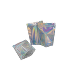 तीन साइड सील कॉस्मेटिक पैकेजिंग बैग कस्टम लोगो होलोग्राफिक थैली मुद्रित