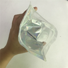 स्पष्ट फ्रंट ग्रेविंग प्रिंटिंग सीएमवाईके कलर प्लास्टिक होलोग्राफिक बैग