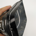 चमकदार काले एल्यूमीनियम पन्नी Mylar प्लास्टिक स्थायी थैली स्वनिर्धारित लोगो