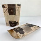 डिजिटल मुद्रित स्टैंड अप पाउच क्राफ्ट पेपर गंध सबूत बैग खिड़की के साथ खाद्य पैकेजिंग डोयपैक