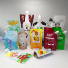 प्लास्टिक लिक्विड प्रूफ टोंटी पाउच मायलर बैग जूस बेबी फूड मिल्क टी फूड पाउच पैकेजिंग पैकेट के लिए थोक: