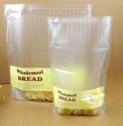रोटी खाद्य के लिए क्रीम पीले रंग की पारदर्शी पीई / न्यूयॉर्क / पीईटी प्लास्टिक पाउच पैकेजिंग विंडो
