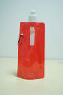 मेटल हुक ड्रिंक पैकेजिंग के साथ ब्राइट रेड प्लास्टिक स्टैंड अप पाउच / जूस के लिए स्टैंड अप पाउच / बेबी फूड स्टैंड पाउच