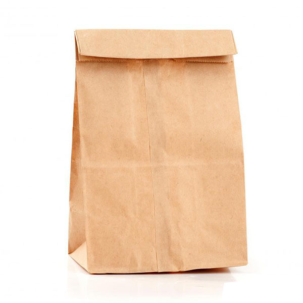 खाद्य पैकेजिंग के लिए अनुकूलित प्राकृतिक क्राफ्ट पेपर बैग, सादा ब्राउन पेपर पाउच