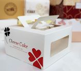 स्नैक कंटेनर के लिए चीज़ केक बॉक्स पेपर बॉक्स पैकेजिंग व्हाइट कार्ड पेपर केस