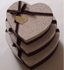 दिल के आकार का सजावटी लक्जरी पुनर्नवीनीकरण उपहार पेपर बॉक्स, चॉकलेट के लिए क्रीम पेपर बॉक्स