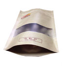 जिपलॉक और विंडो के साथ मैट फिनिशिंग क्राफ्ट पेपर कद्दू के बीज पैकेजिंग बैग