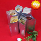 कस्टम मुद्रित Mylar जिपलॉक बैग खाद्य भंडारण पैकेजिंग के लिए स्टैंड आकार के साथ लाल Mylar बैग