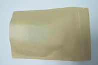 कुकीज पैकेजिंग के लिए क्लियर फ्रंट ब्राउन क्राफ्ट पेपर थ्री साइड सील बैग