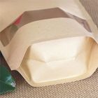 स्नैक फूड्स के लिए अनुकूलित पेपर बैग, विंडो के साथ पॉपकॉर्न के लिए क्राफ्ट पेपर बैग