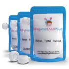 लीक प्रूफ खाद्य प्लास्टिक पाउच पैकेजिंग ज़िपलॉक, फ्रीजर सुरक्षित स्तन दूध तरल थैली