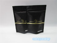 कॉफी पाउडर प्लास्टिक पाउच पैकेजिंग, लोगो मुद्रित कॉफी बीन पैकेजिंग मैट ब्लैक