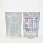 एल्यूमीनियम चमकदार होलोग्राफिक कुकीज़ पैकेजिंग बैग 3.5g 7g स्टैंड अप पाउच