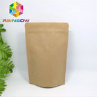 कॉफी बीन के लिए जिप लॉक के साथ प्लास्टिक ब्राउन क्राफ्ट पेपर बैग स्वनिर्धारित पेपर बैग स्टैंड अप करें