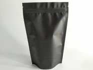 मैट ब्लैक स्टैंड अप पाउच बैग 250 ग्राम 500 ग्राम 140 माइक्रोन मोटाई स्वनिर्धारित प्रिंट लोगो