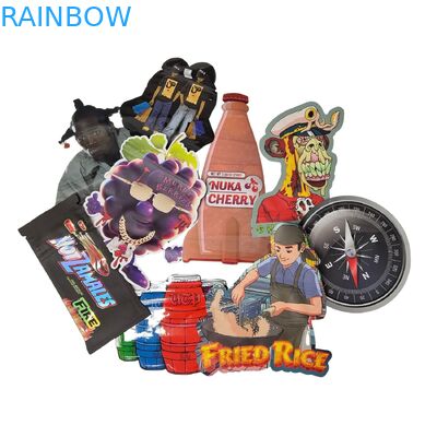 खाने योग्य 3.5g मायलर बैग ज़िप-लॉक विशेष आकार की कैंडी जड़ी बूटी बिस्कुट गममी पैकेजिंग