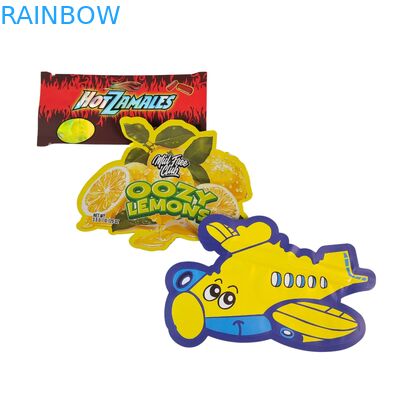 खाने योग्य 3.5g मायलर बैग ज़िप-लॉक विशेष आकार की कैंडी जड़ी बूटी बिस्कुट गममी पैकेजिंग