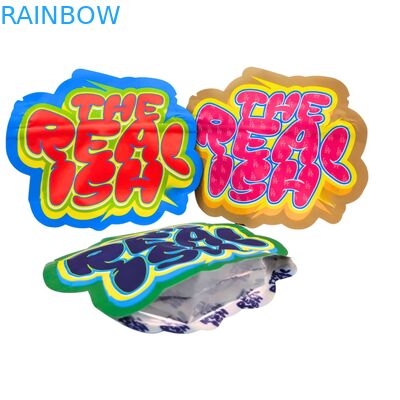 3.5g 7g 14g ज़िपलॉक मायलर बैग कुकीज़ के लिए खाद्य बाल-प्रूफ एल्यूमीनियम पन्नी