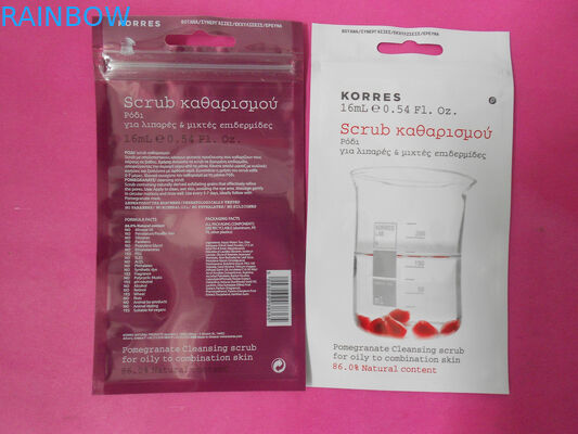 पीईटी / AL / PE, OPP / AL / PE के साथ अनुकूलित फ्लैट कॉस्मेटिक पैकेजिंग बैग