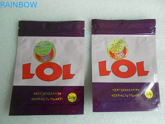 कस्टम पीईटी / VMPET / पीई 100 माइक्रोन हर्बल धूप पैकेजिंग