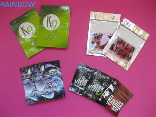 ज़िप बंद के साथ OEM अनुकूलित हर्बल धूप पैकेजिंग बैग