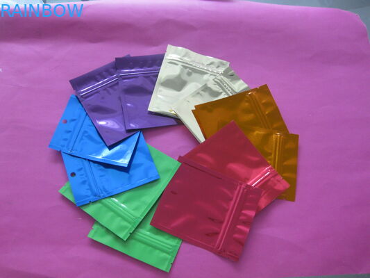 सादा जिपलॉक मायलर फूड स्नैक बैग पैकेजिंग टियर नॉच के साथ