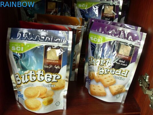 130mic पीईटी / AL / NY / PE स्टैंड अप नीचे कली बैग